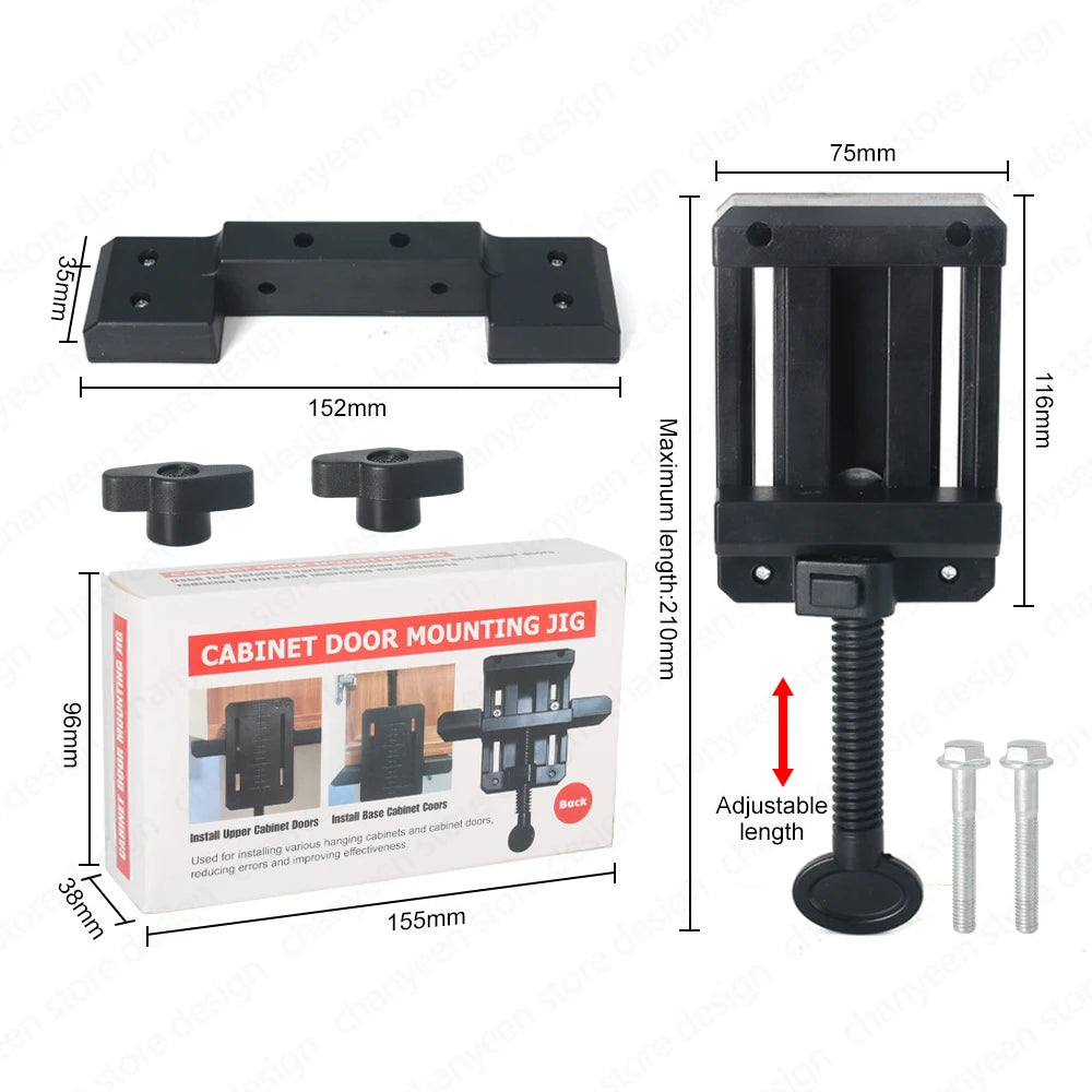 Easy Install Cabinet Door Mounting Jig – ABS Plastic Frame Clamp for Hidden Doors, Woodworking Tools
