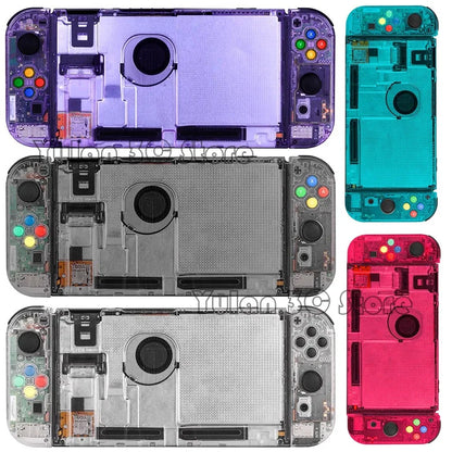 Nintendo Switch Transparent Replacement Housing Shell - DIY Console & Joy-Con Case for Left and Right Controllers