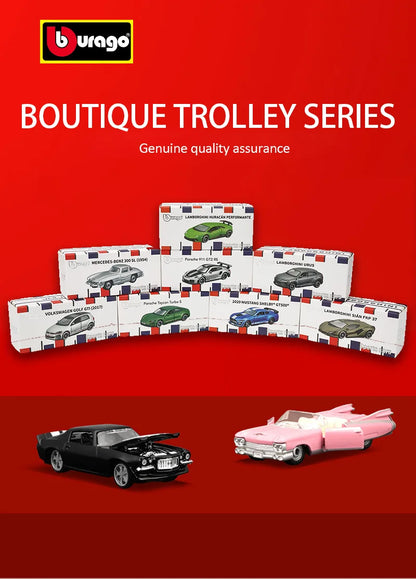 Bburago 1:64 Car Model Collection — Golf GT 2017, Mustang Shelby GT500, Ferrari, Benz & Volkswagen, Kids Xmas Gift Toys for Boys