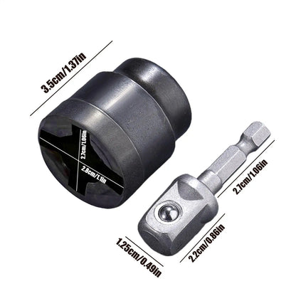 Universal Car Jack Adapter – Scissor & RV Stabilizer Drill Tool with Steel Ball Joint Rod for Impact Wrench and Vehicle Disassembly