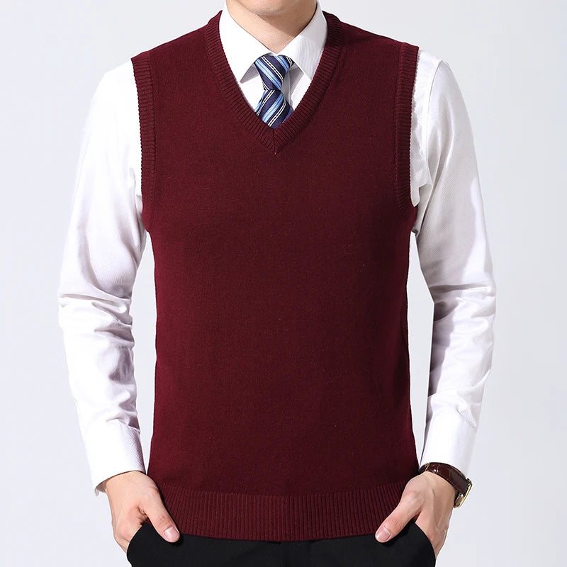 Men's Casual Sweater Vest – Warm and Comfortable for Autumn and Winter Wear
