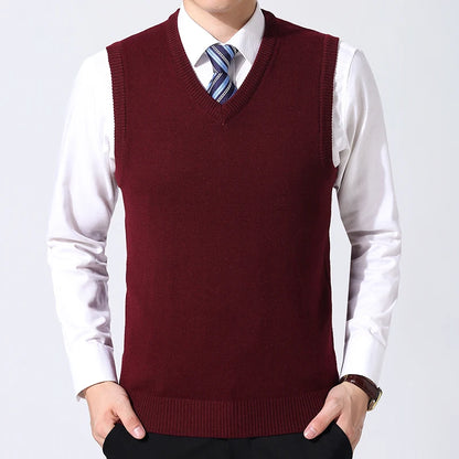 Men's Casual Sweater Vest – Warm and Comfortable for Autumn and Winter Wear