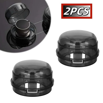 Child Safety Stove Knob Covers - Universal Plastic Gas Oven Lock Protectors (2, 4 or 8 Pack)