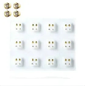 98pcs Ear Piercing Stud Earrings - Medical Body Jewelry Set for Piercing Gun Tools and Accessories