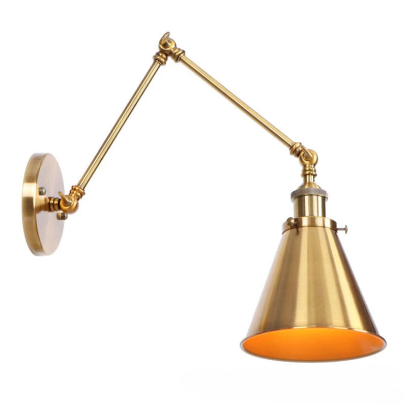 American Iron Art UFO Wall Lamp — Black Decorative Light for Bedroom, Bar & Restaurant