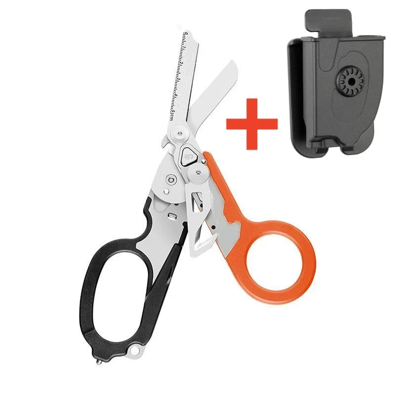 XIAOTREE Multifunction Tactical Scissors – Folding First Aid & Outdoor Survival Tool for Raptors