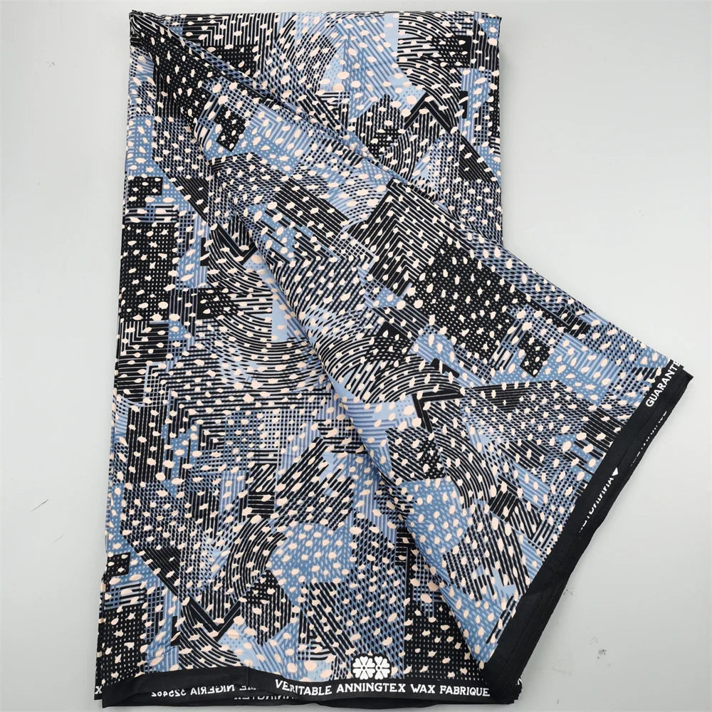 African Ankara Wax Print Fabric - 100% Cotton Nigerian Designer Pagne for Sewing & DIY Party Dresses