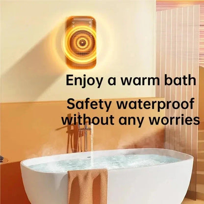 Portable Plug-In Wall Outlet Heater - Compact Electric Space Heater with Remote Control for Bathroom, Bedroom & Home Use
