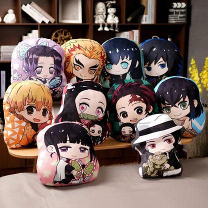 Demon Slayer Kimetsu no Yaiba Plush Cushion – Anime Dakimakura Pillow Tanjiro Nezuko Zenitsu Inosuke Kawaii Doll