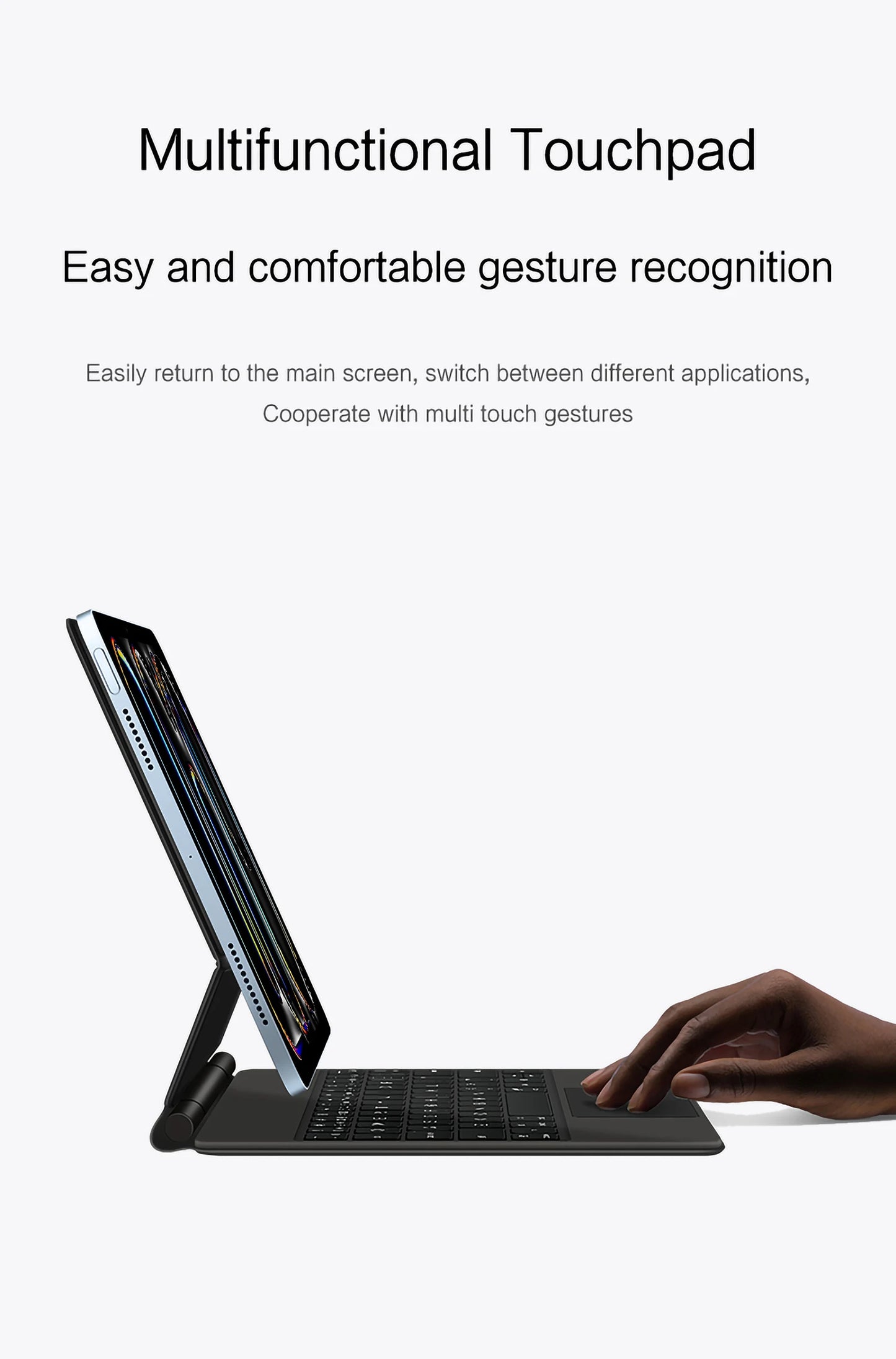 Backlit Magic Keyboard Case for iPad Pro 11/13" (2024 M4) & iPad Air M2 – Smart Folio Cover