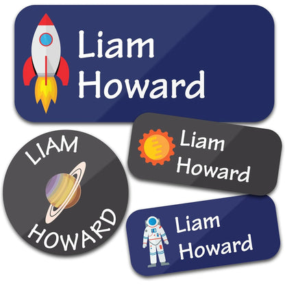 140PCS Custom Waterproof Name Stickers - Cartoon Personalized Labels for Clothes & Personal Items