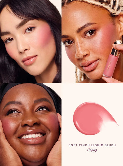 Rare Beauty Soft Pinch Liquid Blush – Long-Lasting Silky Smooth Buildable Flush Makeup, Seamless Matte Dewy Finish Cheek Color
