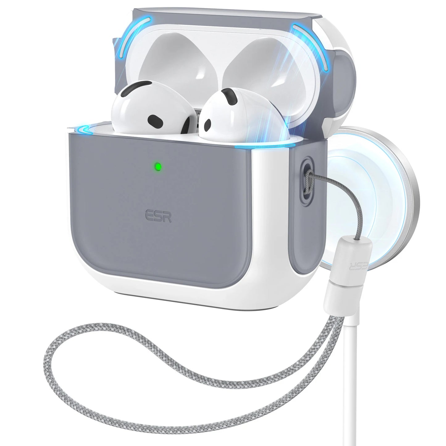 ESR MagSafe Case for AirPods 4th Gen (2024) – Drop Protection Cover with HaloLock for AirPods Pro 1st/2nd Gen (2023/2022)