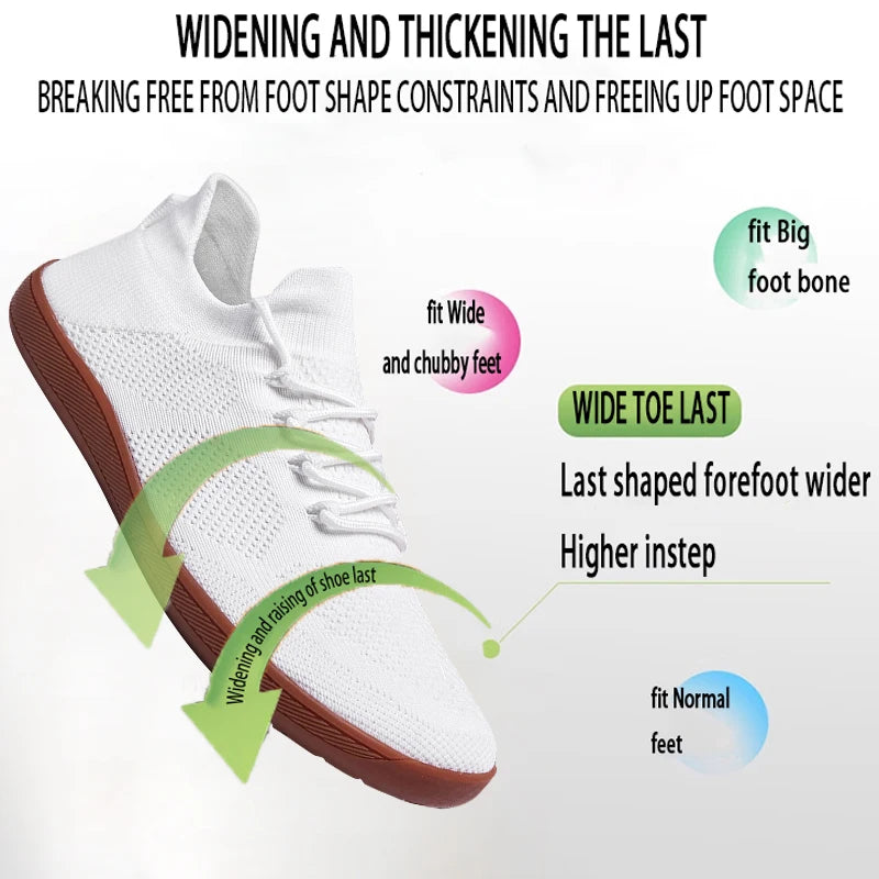 Minimalist Barefoot Shoes Unisex – Lightweight Breathable Zero-Drop Wide Toe Running & Casual Walking Outdoor Sneakers