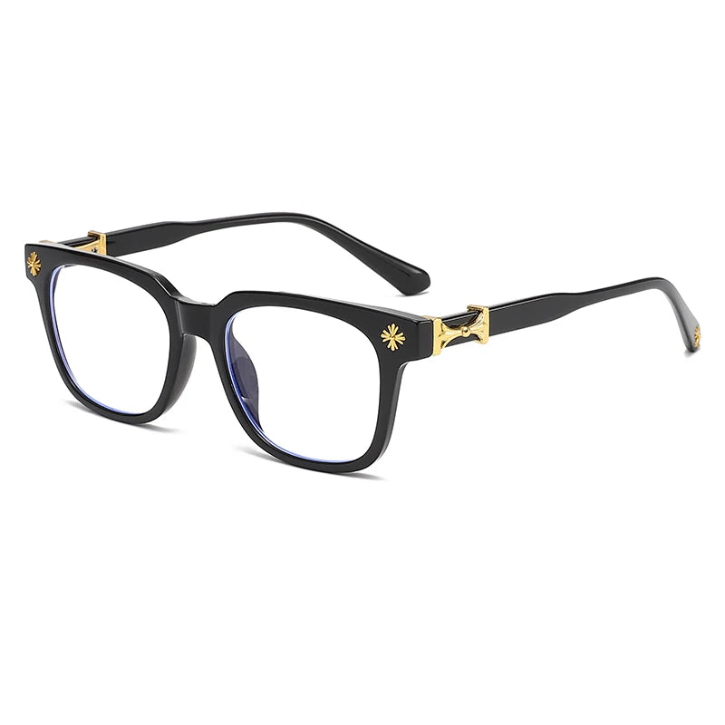 3-Piece Square Blue Light Glasses - Unisex Black & Clear Frame Computer Eyewear