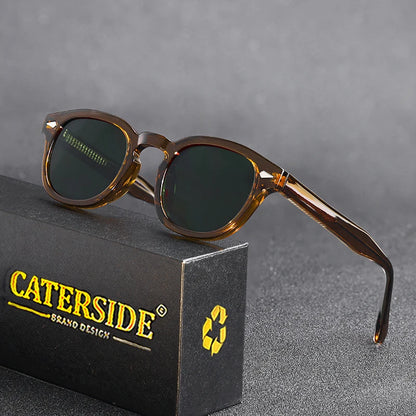 CATERSIDE Retro Small Circular Sunglasses — Luxury Punk Design Shades for Men & Women, Business & Party UV400 Eyewear