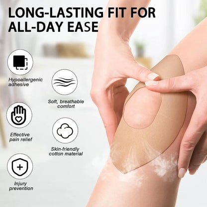 10PCS Kinesiology Tape for Knees - Waterproof Elastic Breathable Latex-Free Athletic Sports Tape for Fitness & Running