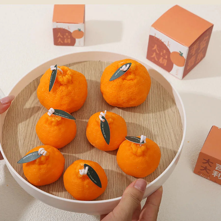 Internet Celebrity Ugly Orange Aromatherapy Candle – Soy Wax Creative Gift, Shooting Props & Scene Decoration Ornament