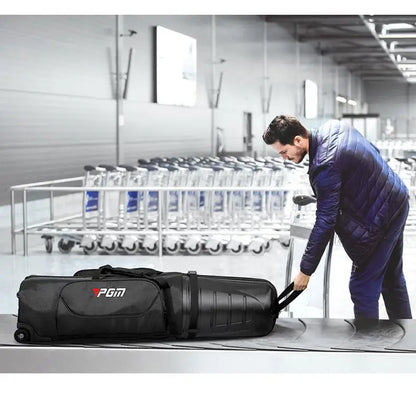PGM Golf Aviation Bag – Hard Shell Anti-Collision Travel Bag with Roller Skating Belt, Men & Women, HKB014