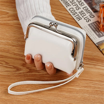 Women’s Fashion Wrist Strap Wallet – Retro Buckle Purse with Large Capacity & Multi Card Slots