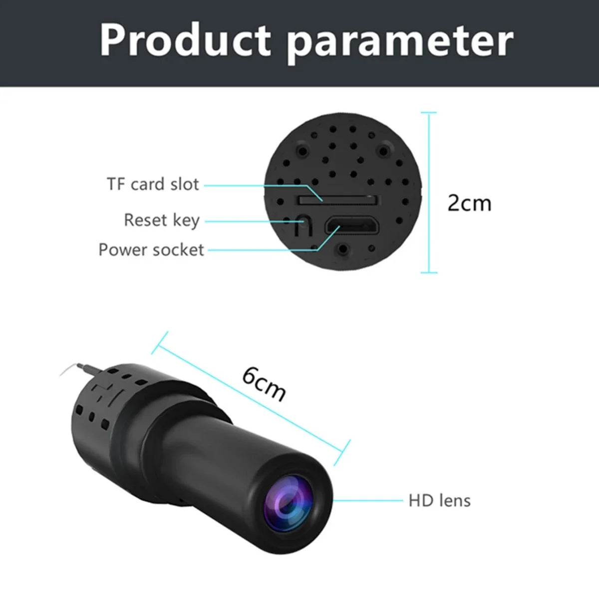 Mini WiFi Camera - 1080P HD Night Vision Motion Detection Security Camera with App Control