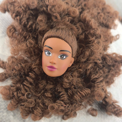 Original 1/6 Doll Supermodel FR Heads — DIY Curly Black Hair Doll Accessories, Limited Edition Collectible Gift