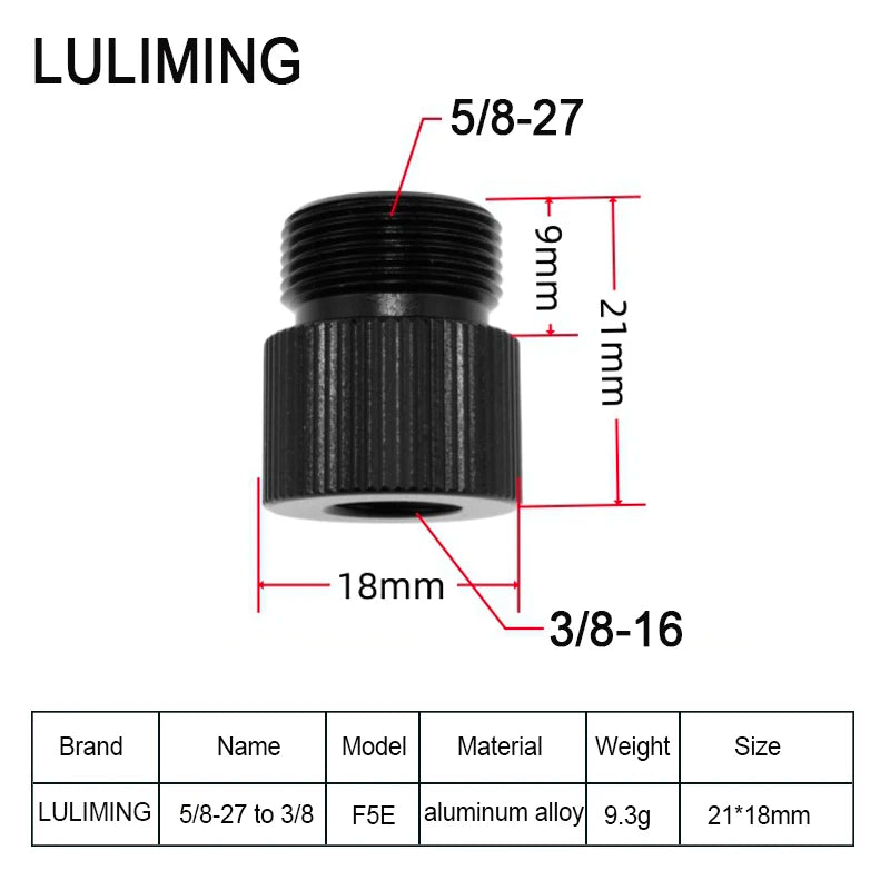 1/4 to 3/8 Inch Camera Screw Adapter - 5/8-27 Microphone Thread Converter for Tripod Ball Head Photography Accessories