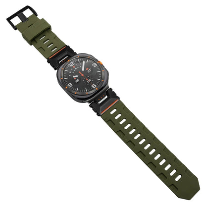 Soft Silicone Luxury Sport Strap for Samsung Galaxy Watch Ultra 47mm — No-Gap Curved End Band for Men