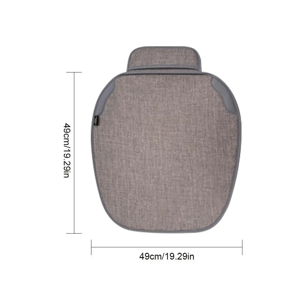 Universal Flax Car Seat Cover - Breathable Front Seat Anti-Scratch Protector Cushion