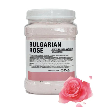 650g Arbutin Rose Jelly Mask Powder – DIY Hydrojelly Peel-Off Mask with Vitamin C, Hyaluronic Acid & 24K Gold for Skin Care