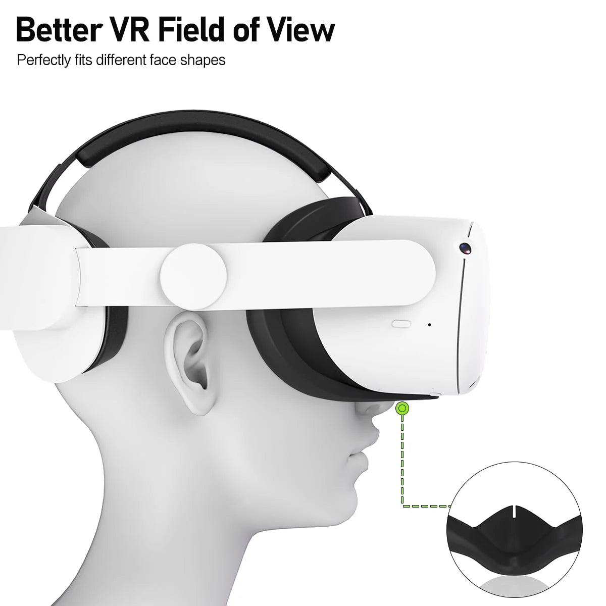 Face Pad Cover with Lens Protectors for Oculus Quest 2 – Washable Silicone VR Accessory for Meta Quest 2