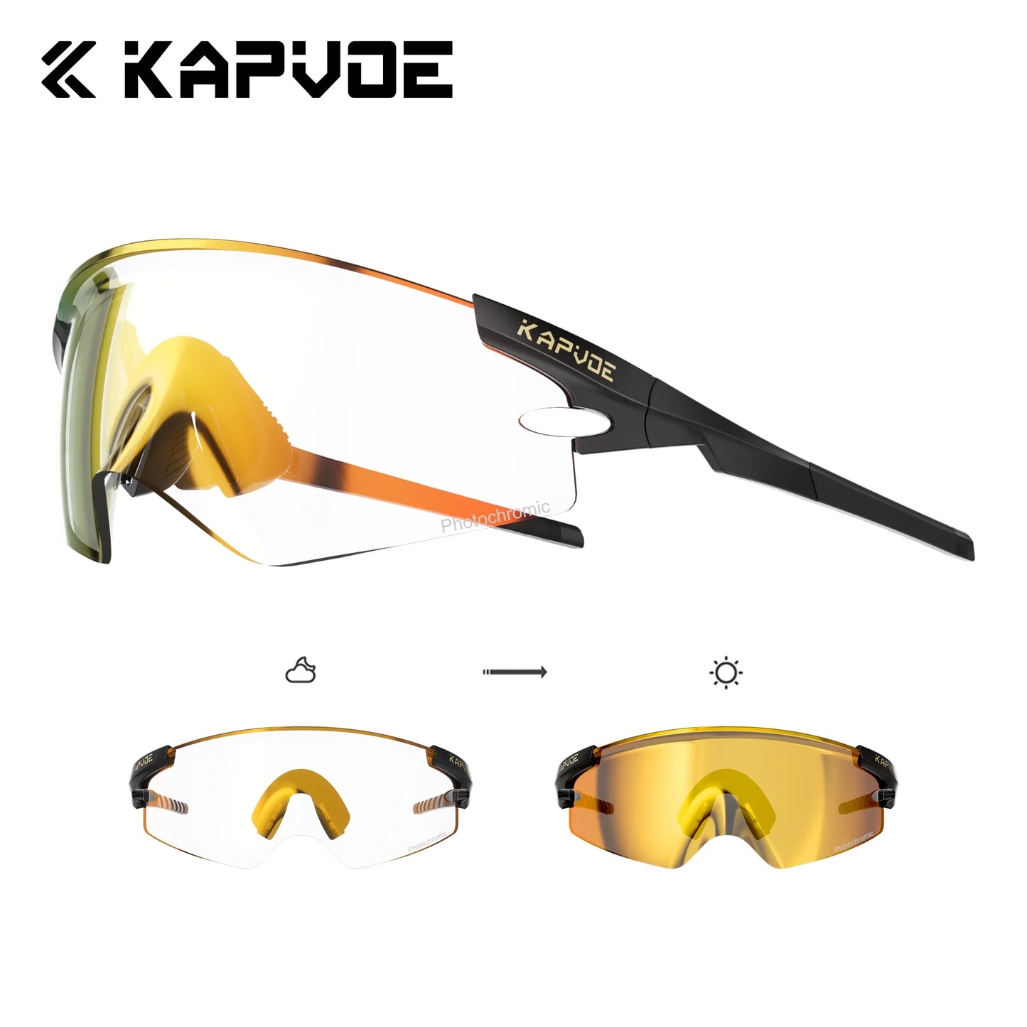 Kapvoe Cycling Sports Sunglasses – UV Protection Bike Glasses for Road & Mountain Riding (Men & Women, 2026 Model)
