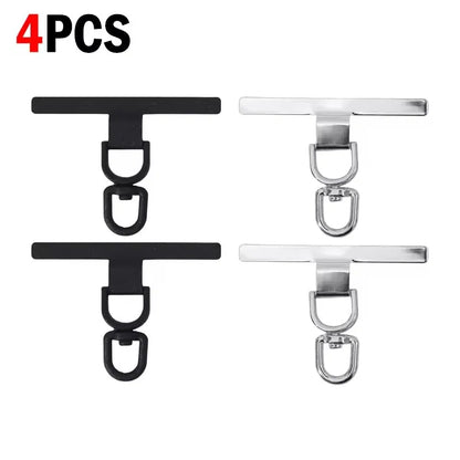 Upgraded 360° Rotatable Metal Phone Tether Tab Clip – Stainless Steel Cellphone Lanyard Patch Safety Connector (1–4 Pcs)