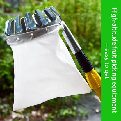 Metal Fruit Picker - Orchard Gardening Apple Peach High Tree Picking Tools with Fruit Catcher Collection Pouch, Farm Garden Supplies
