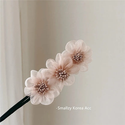 Shell Pearl Bow Hair Barrettes - Elegant Vintage Flower Hair Curler & Styling Accessory