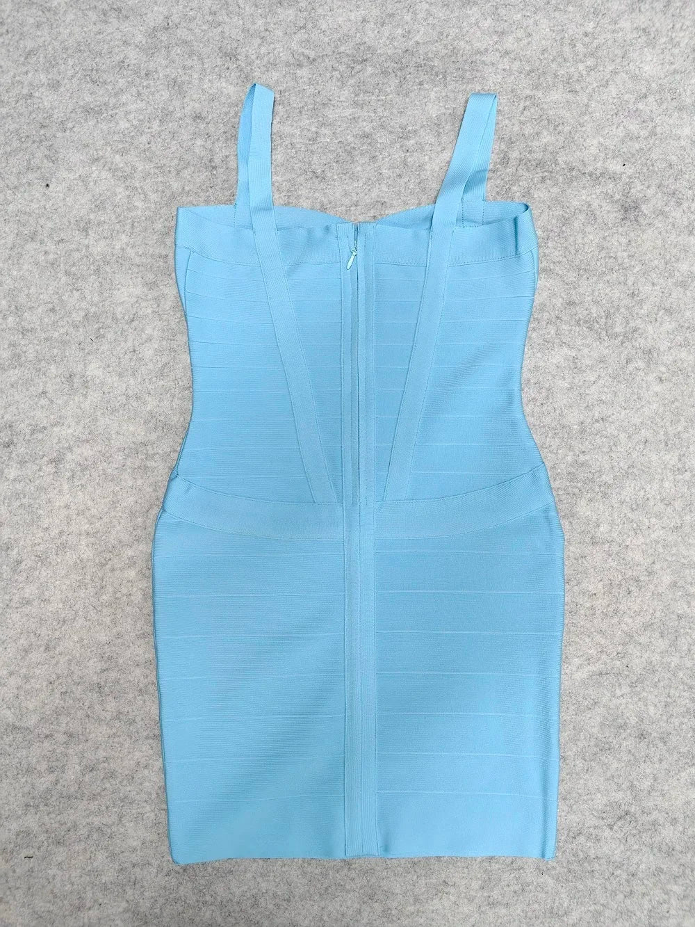 BEAUKEY Women's Blue Mini Bandage Dress – Spaghetti Strap Bodycon Sexy Above-Knee Party & Club Dress XL
