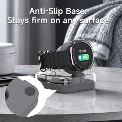 Samsung Galaxy Watch Charger Organizer Case - Cable Storage Box, Phone Holder and Watch Stand for Galaxy Watch Ultra, 7, 8 and 9