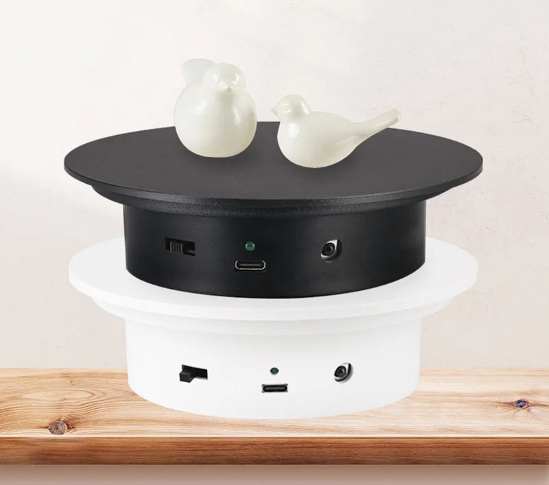 BFOLLOW 20/30/40cm Remote Control Electric Turntable – 360° Rotating Rechargeable Mirror Display Stand for Photography & Video