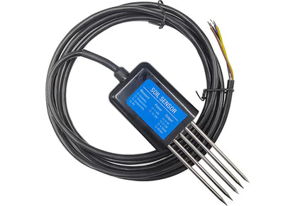 Soil Moisture, Temperature, Humidity, EC, pH & NPK Sensor - 4-20mA, 0-5V, RS485 Modbus for Accurate Soil Measurement