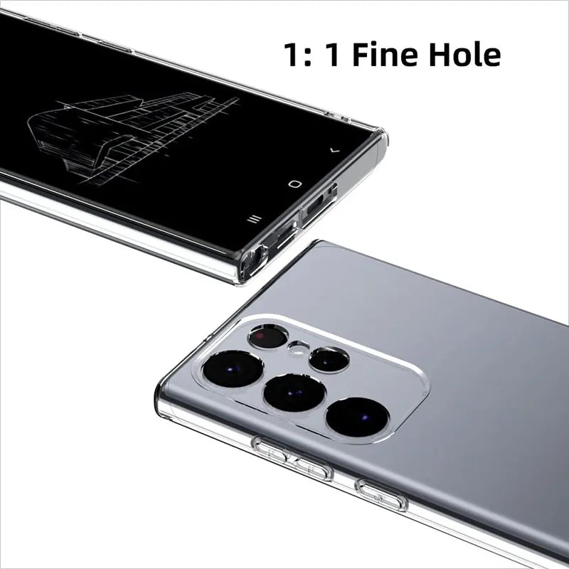 Soft Clear Silicone Phone Case for Samsung Galaxy A53 A13 A52 A12 A54 A16 A55 A52S S25 S24 S22 S21 S23 Ultra S20 FE Note 20 Ultra