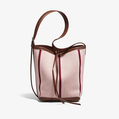 FOXER Lady Fashion PU Shoulder Bag – Large Capacity Top Handbag, Office Commuter Bag, Vegan Leather Female Composite Bucket