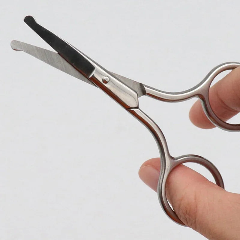Stainless Steel Makeup Scissors - 9CM Compact Eyebrow Nose Hair & Nail Grooming Tool