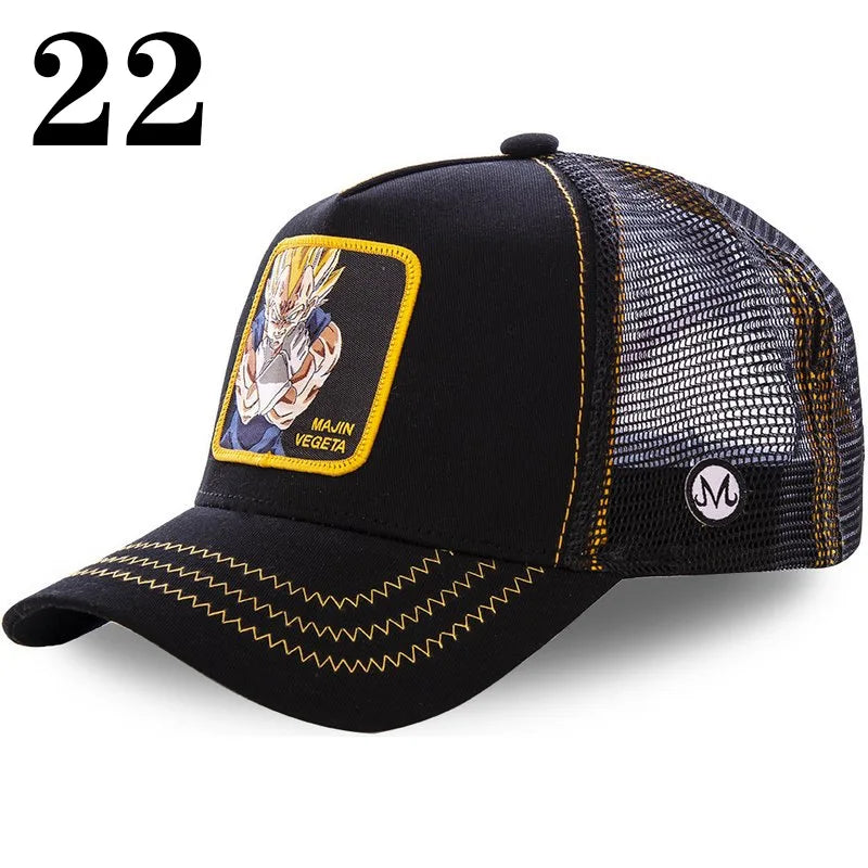 Dragon Ball Anime Baseball Cap - Goku Vegeta Buu Mesh Hip Hop Hat for Summer Casual Wear