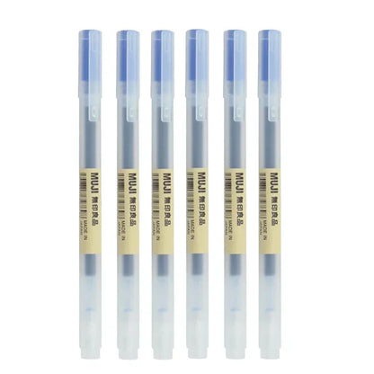 MUJI Gel Pen Set - 6/8PCS Fine Point Ink Pens 0.38mm/0.5mm Black Blue Red Office & School Stationery