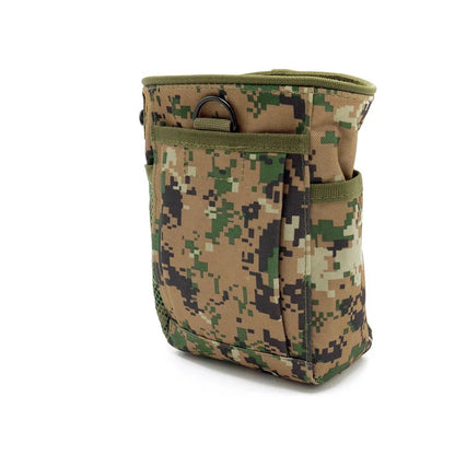 Outdoor Tactical Molle 800D Nylon Dump Drop Pouch - 3-5L Recycle Waist Pack for Ammo and Essentials - Ideal Airsoft Military Accessories Bag