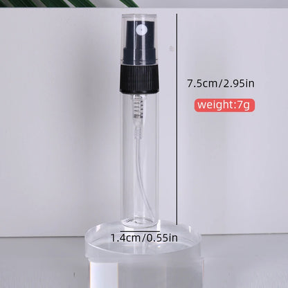 50-Pack 5ml Mini Glass Perfume Spray Bottles – Transparent High-Quality Portable Travel Sub-Bottles