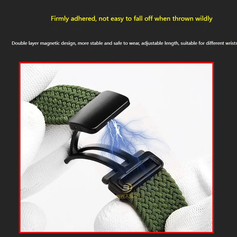 18mm Nylon Canvas Watch Strap for Casio DW-291H DW-290 W-218H W-219H - Knitted Replacement Wristband for Men