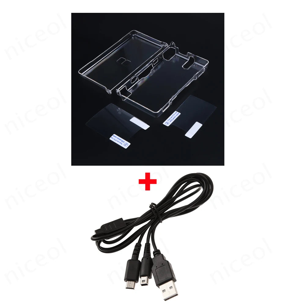 Hard Clear PC Cover for Nintendo DS Lite – Anti-Scratch Console Shell Accessory