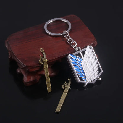 Anime Wings of Liberty Keychain – Scouting Legion Cosplay Pendant Keyring for Backpack Jewelry Gift for Women & Men