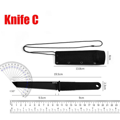 5Cr15Mov Stainless Steel Meat Cleaver & Boning Knife – Sharp Fishing Knife with Holster, Multifunctional Vegetable Peeler